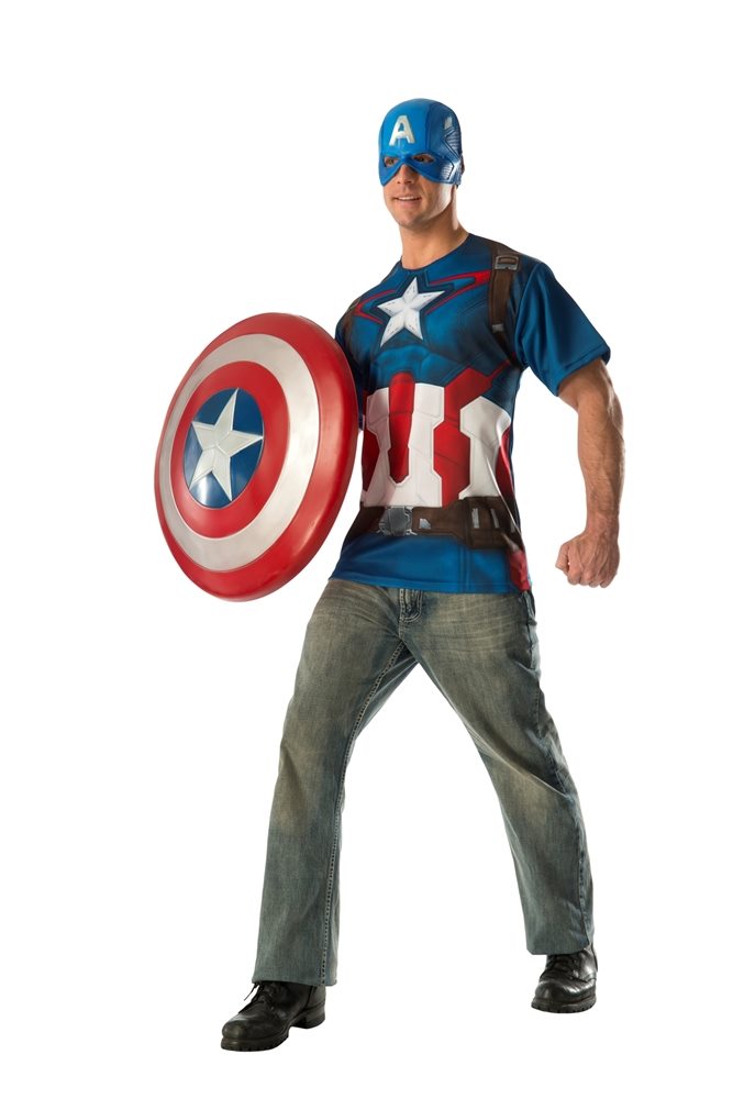 Picture of Avengers 2: Age of Ultron Captain America Adult Mens T-Shirt & Mask