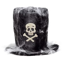 Picture of Tall Hat with Skull & Cobwebs