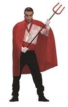 Picture of Short Red Taffeta Adult Cape