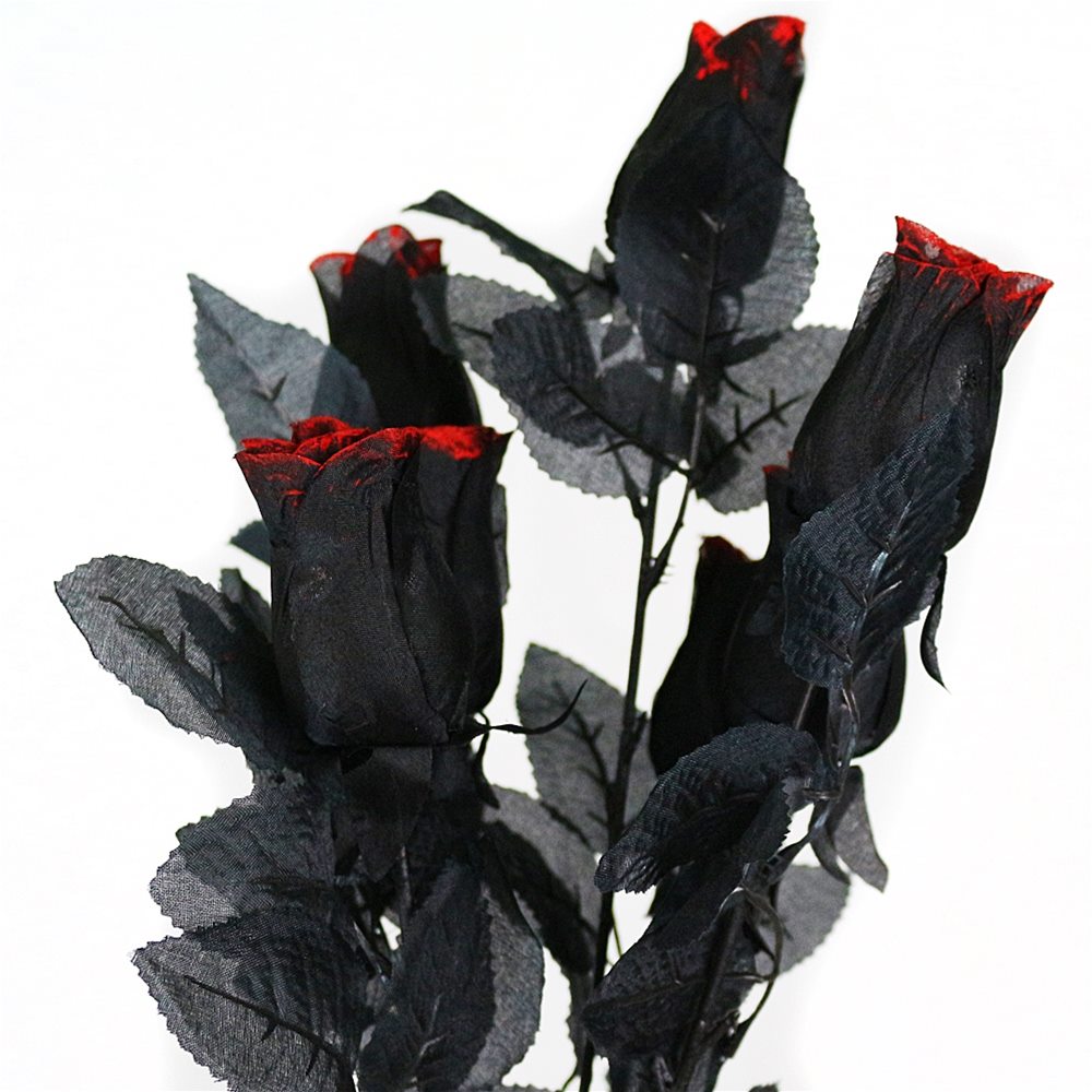 Picture of Black Roses with Blood Decoration 