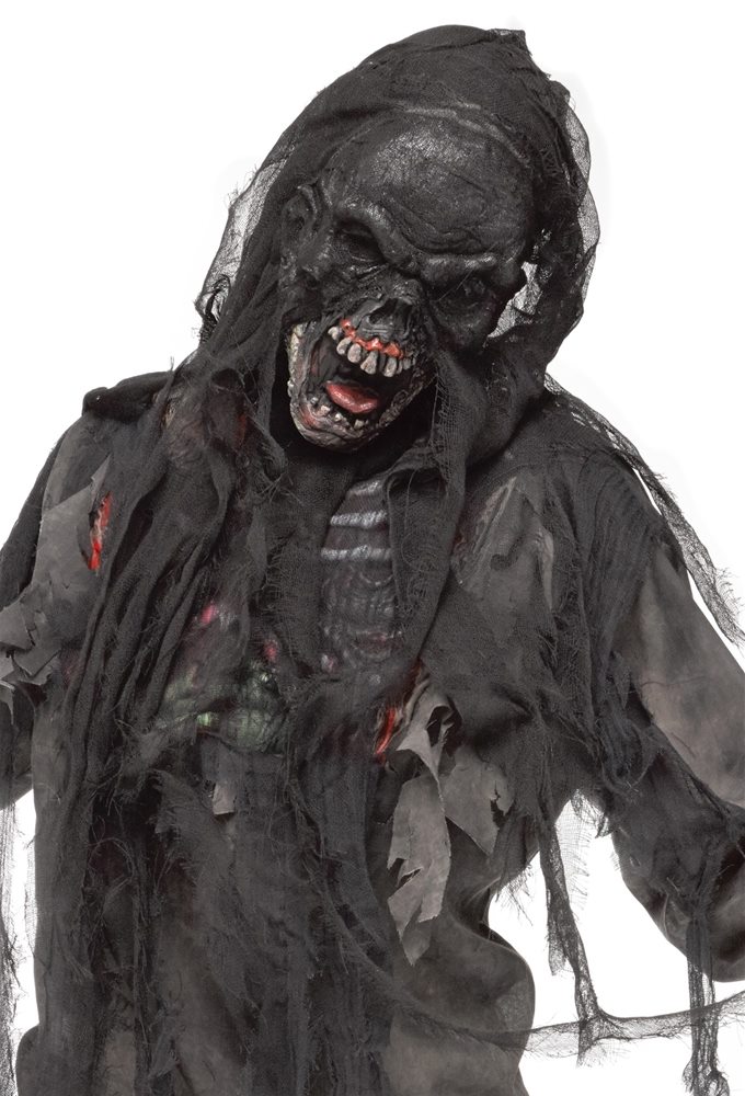 Picture of Burnt Zombie Mask with Shroud