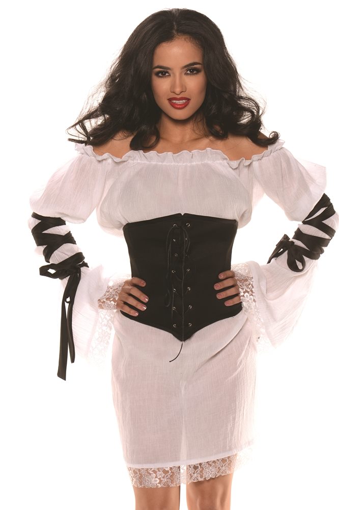 Picture of Black Faux Leather Waist Cincher