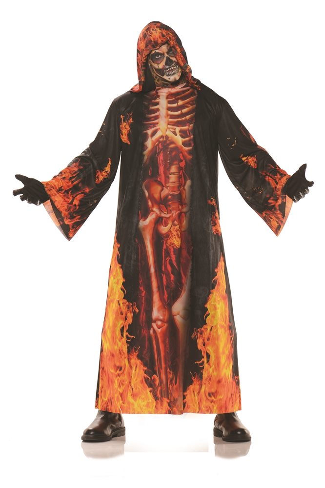 Picture of Underworld Burning Skeleton Adult Robe