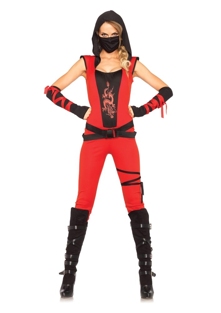 Picture of Red Ninja Assassin Catsuit Adult Womens Costume