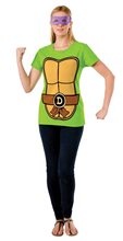 Picture of TMNT Donatello Adult Womens T-Shirt & Mask Set