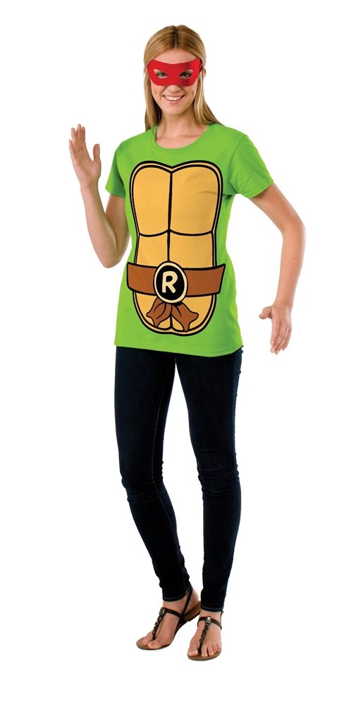 Picture of TMNT Raphael Adult Womens T-Shirt & Mask Set