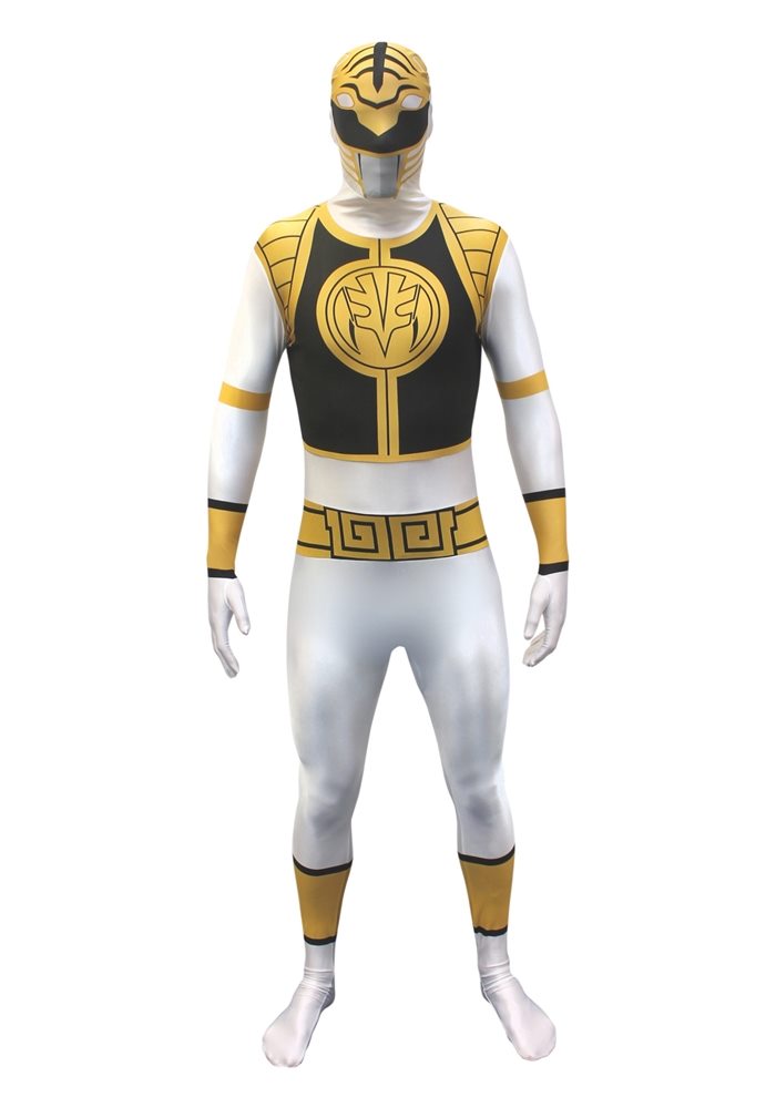 Picture of White Power Ranger Morphsuit Adult Unisex Costume