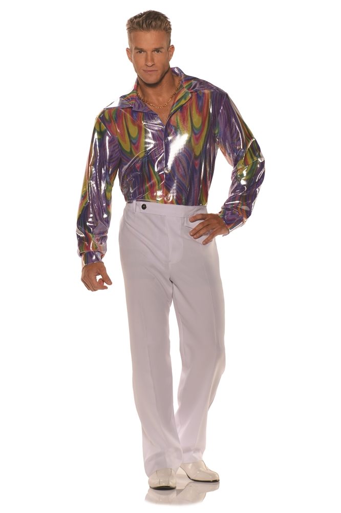Picture of Groovy Metallic Disco Adult Mens Plus Size Shirt