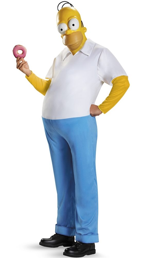 Picture of The Simpsons Homer Deluxe Adult Mens Plus Size Costume