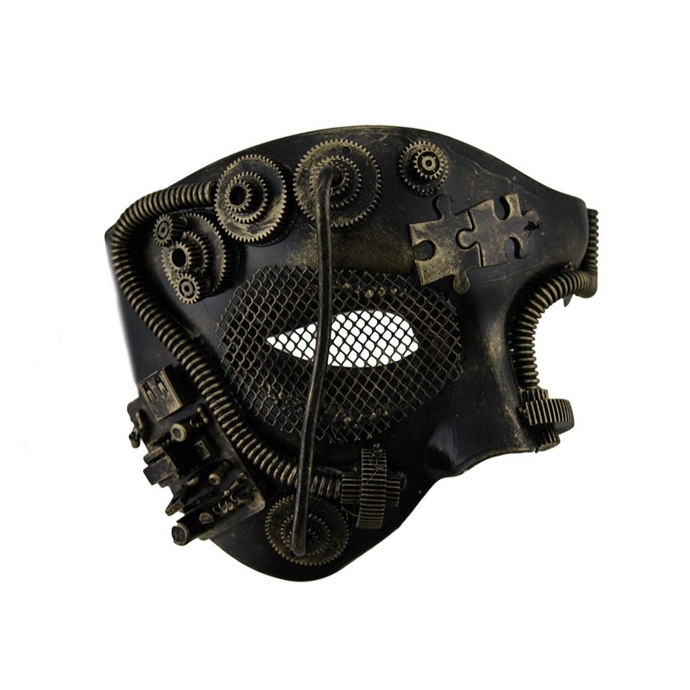 Picture of Gold Steampunk Robot Phantom Mask