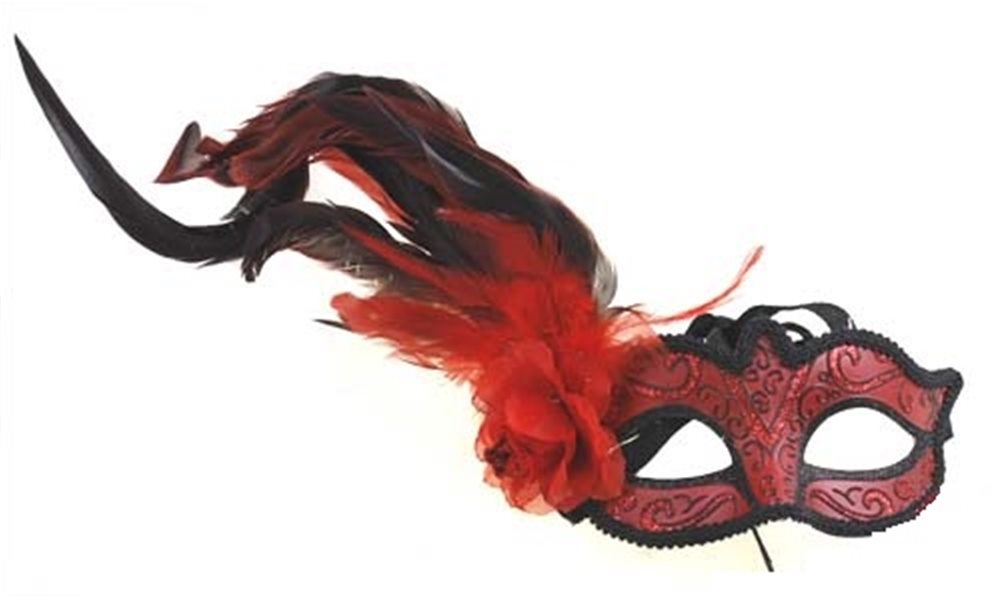 Picture of Madame Feather & Flower Masquerade Mask (More Colors)