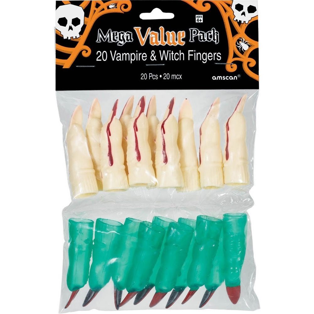 Picture of Witch & Vampire Plastic Fingers Pack