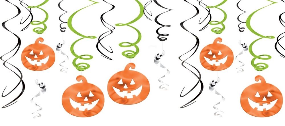 Picture of Family Friendly Halloween Pumpkins & Ghosts Foil Swirls