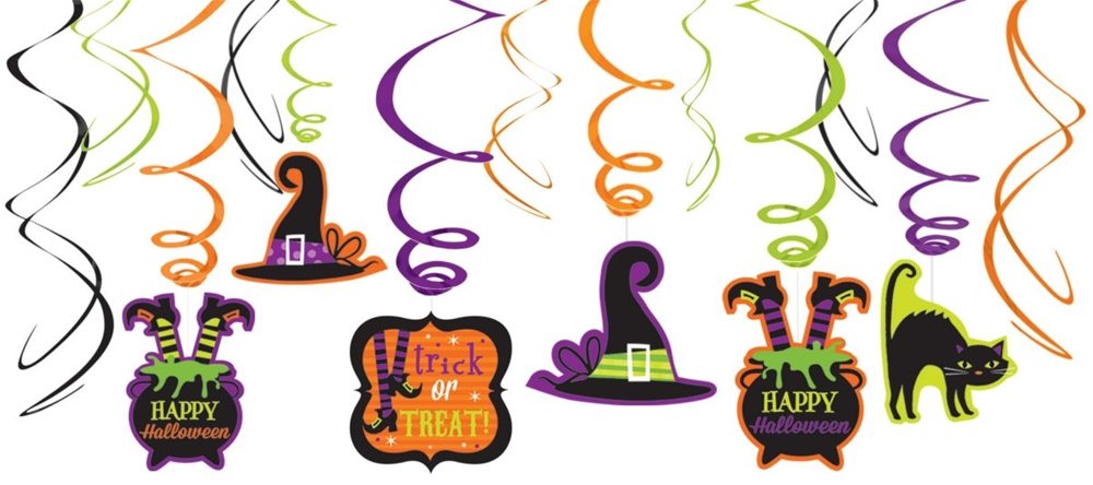 Picture of Witches' Crew Foil Swirl Decorations