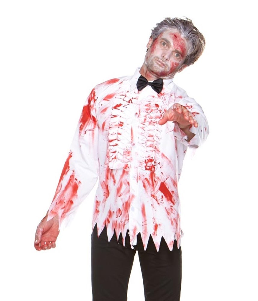 Picture of Bloody Prom Zombie Adult Mens Shirt