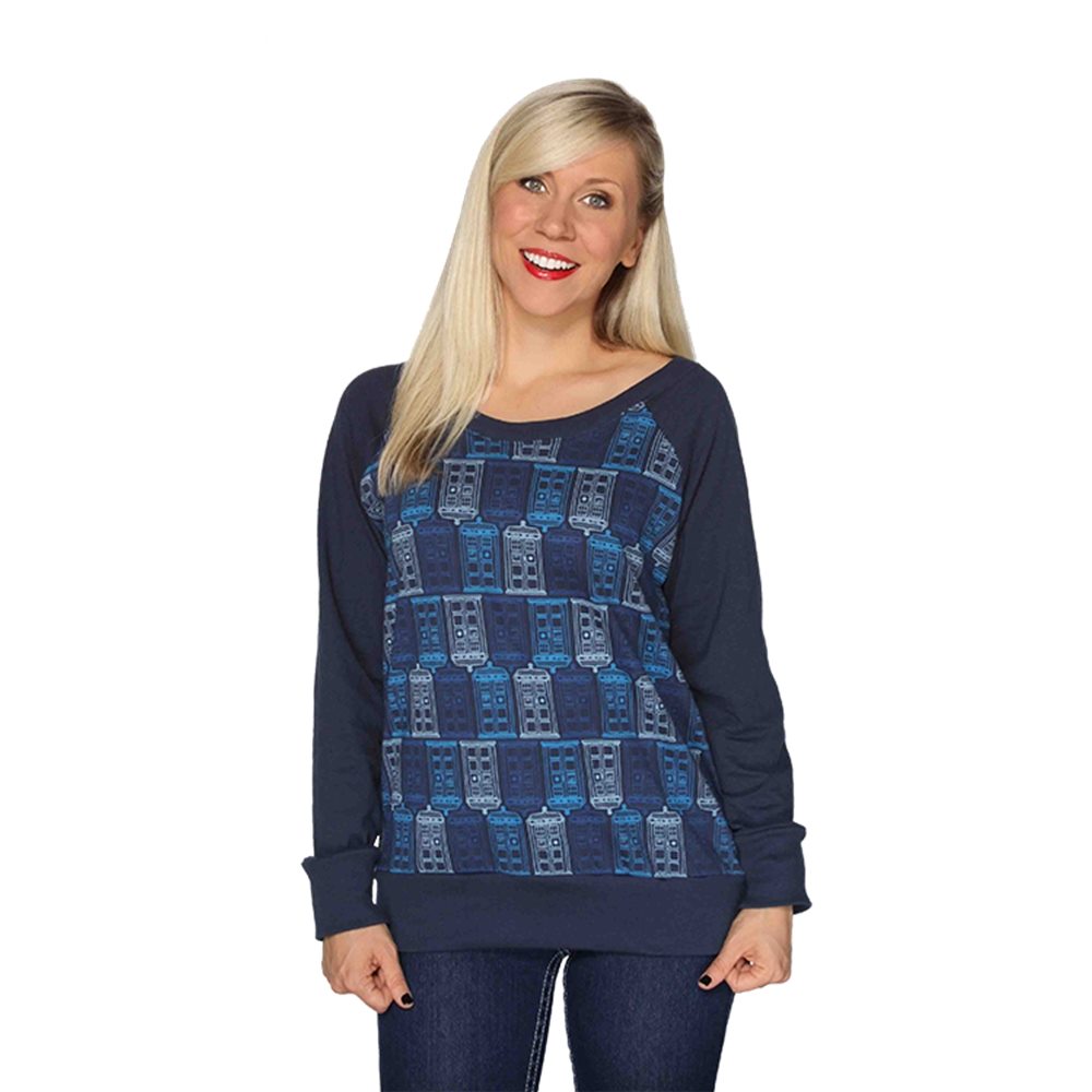 Picture of Doctor Who Tardis Adult Womens Pullover Sweater
