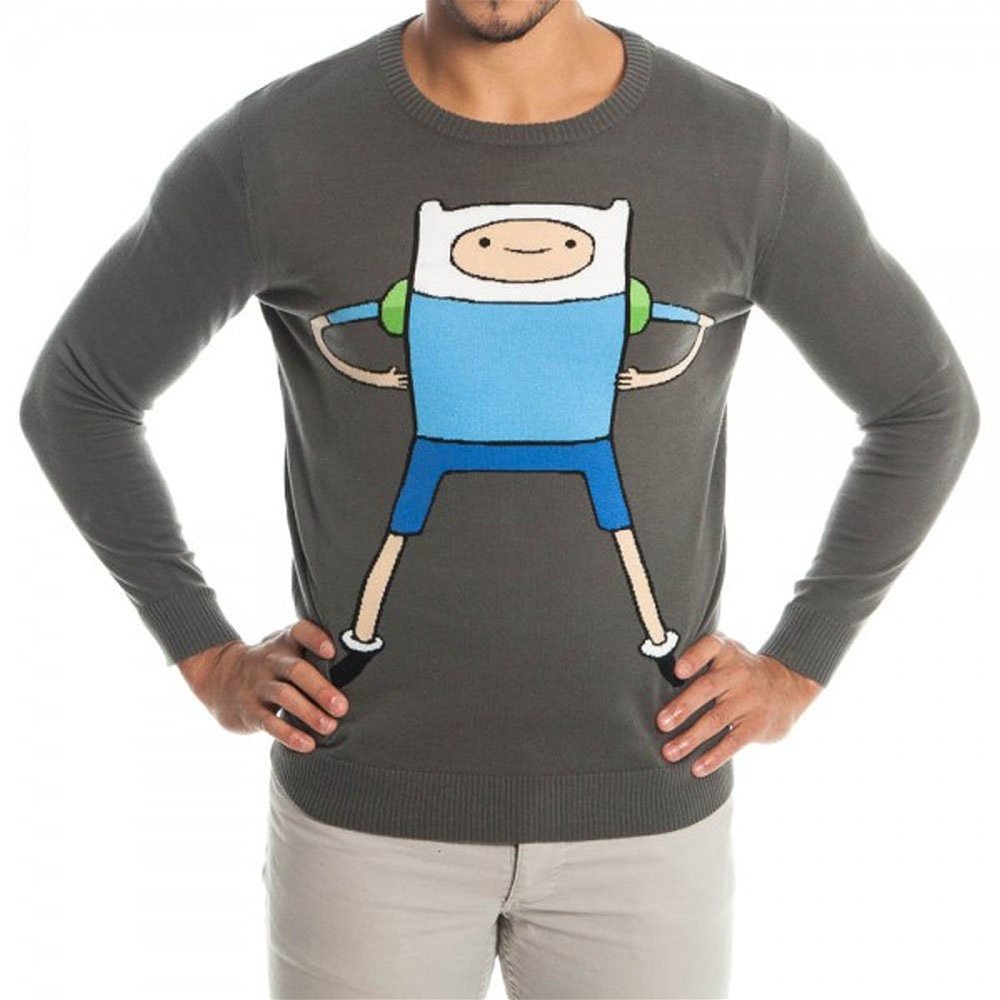 Picture of Adventure Time Finn Adult Mens Knit Sweater