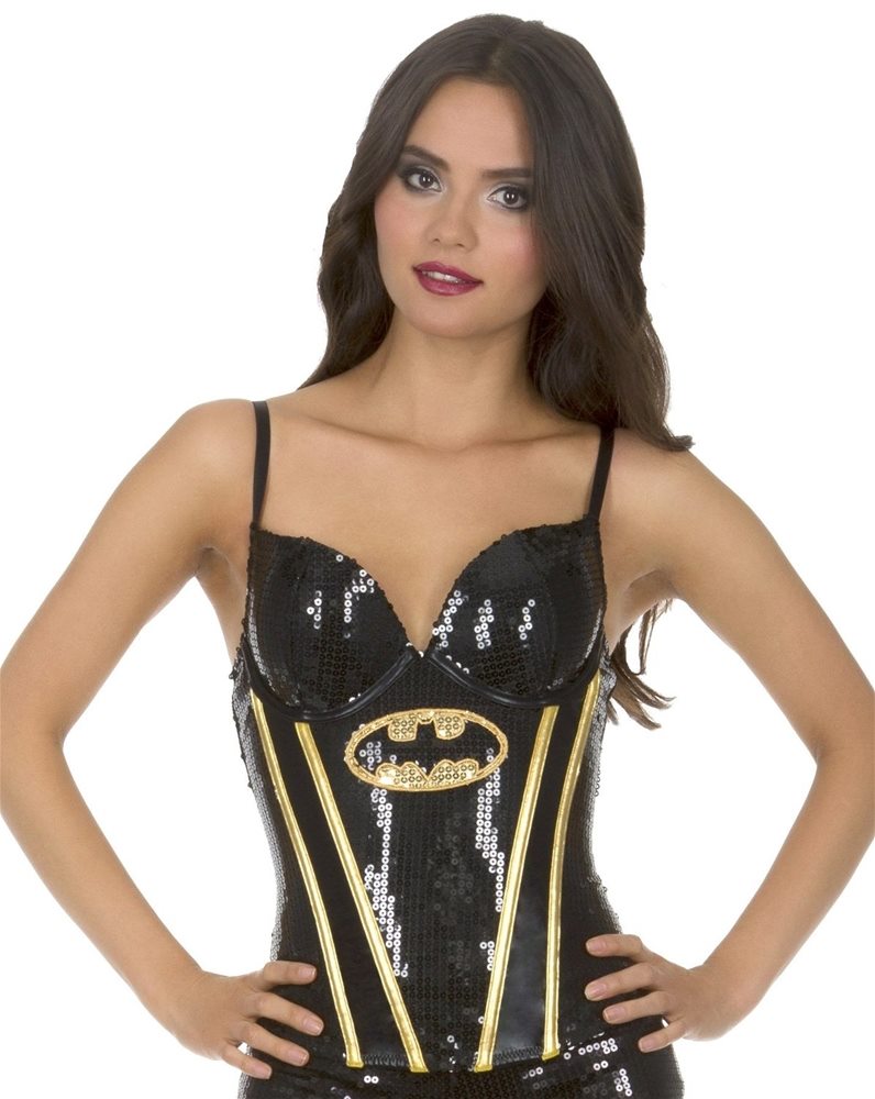 Picture of Batgirl Sequin Adult Womens Corset