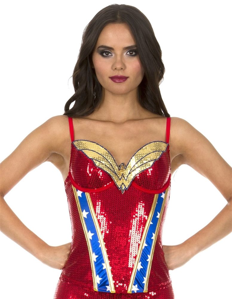 Picture of Wonder Woman Sequin Adult Womens Corset