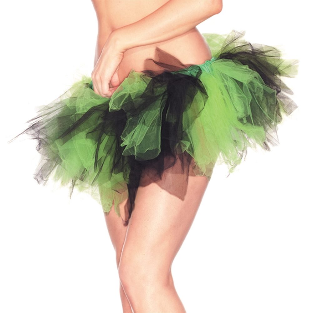 Picture of Black & Neon Green Adult Womens Petticoat