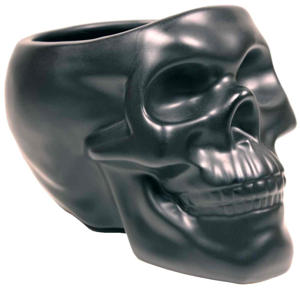 Picture of Black Skull Plant Pot