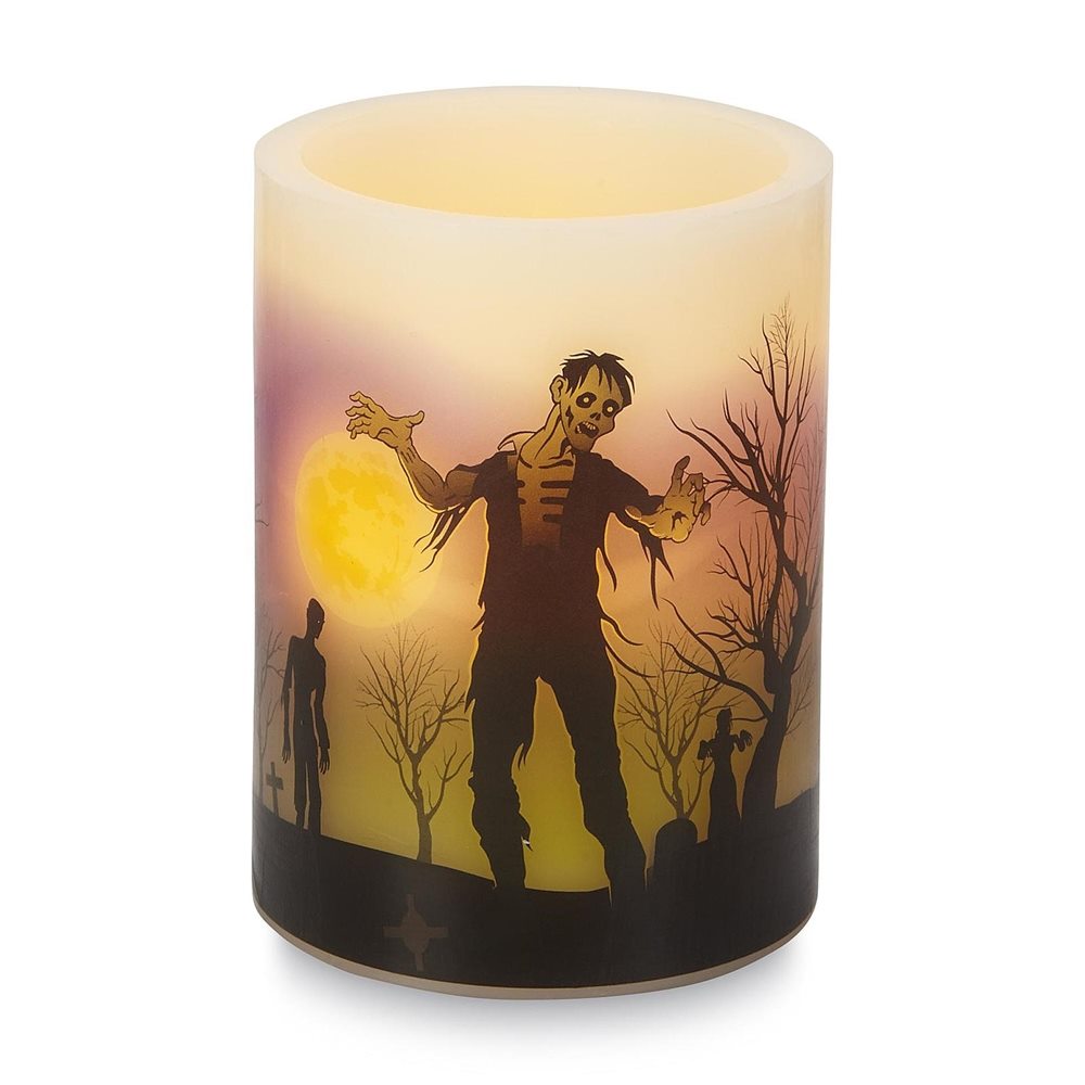 Picture of Zombies in the Cemetery Flameless LED Candle