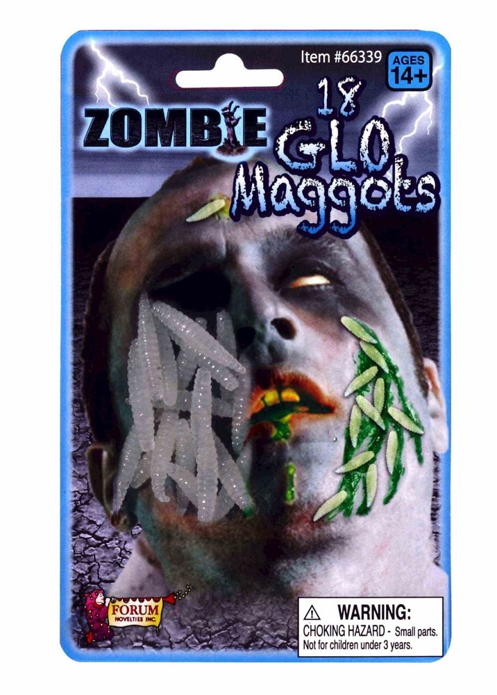 Picture of Glow in the Dark Zombie Maggots 18ct