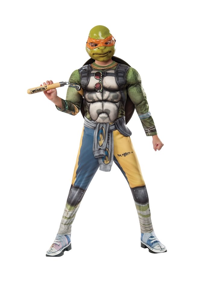 Picture of Ninja Turtles Movie 2 Deluxe Michelangelo Child Costume