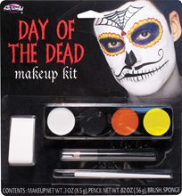 Picture of Day of the Dead Mustache Catrin Makeup Kit