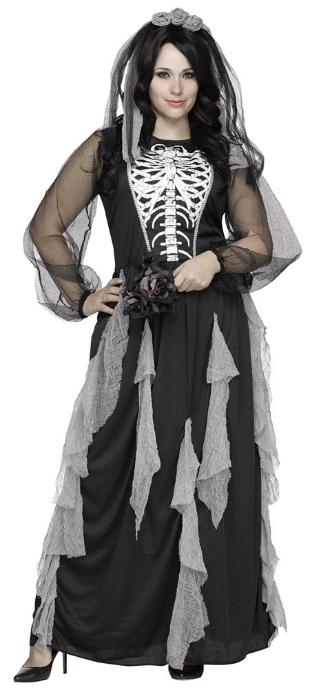 Picture of Skeleton Bride Adult Womens Plus Size Costume