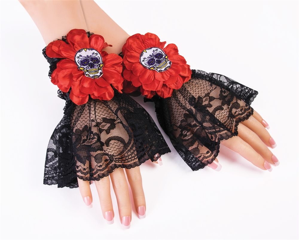 Picture of Day of the Dead Catrina Wrist Cuffs
