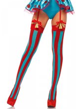Picture of Red & Blue Striped Thigh Highs