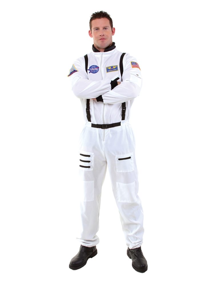 Picture of White Astronaut Jumpsuit Adult Mens Costume