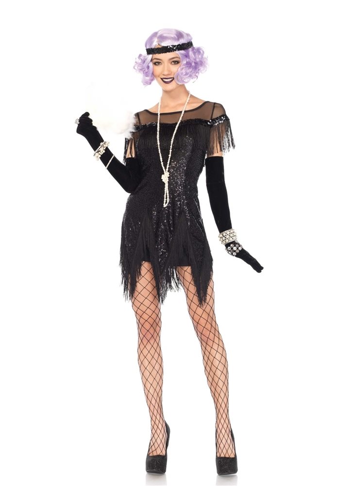 Picture of Black Foxtrot Flirt Flapper Adult Womens Costume