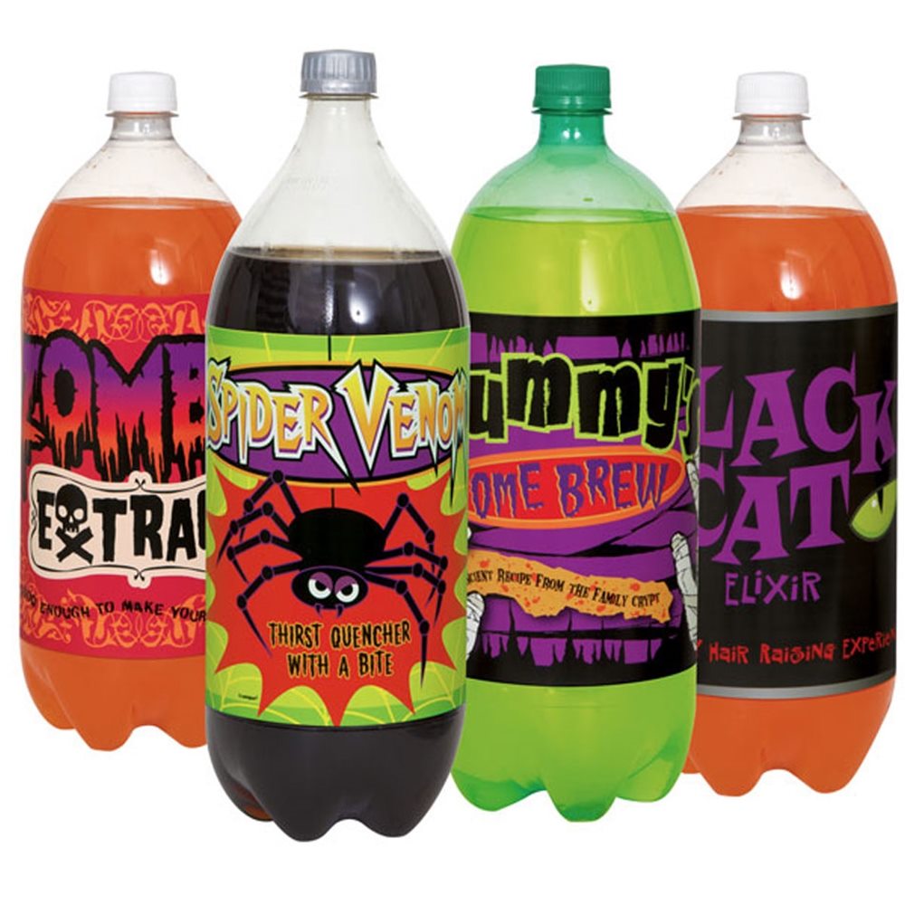 Picture of Halloween Soda Bottle Labels 4ct