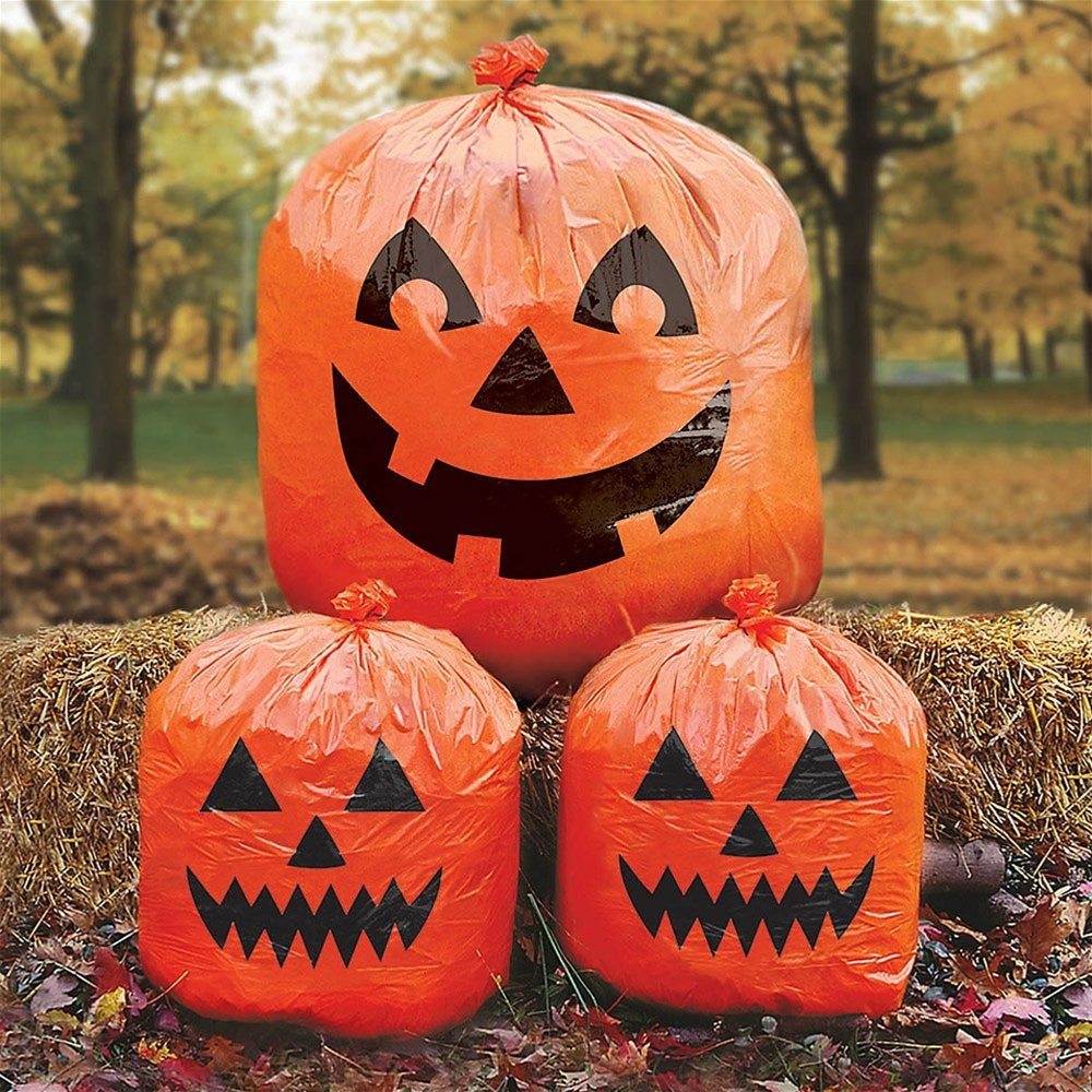 Picture of Halloween Pumpkin Lawn Bags 3ct