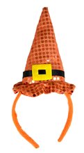 Picture of Orange Sequin Witch Hat Headband