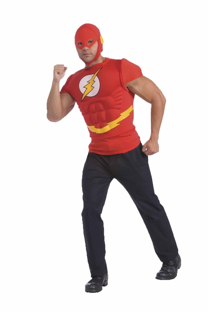 Picture of The Flash Adult Mens Muscle Shirt & Mask