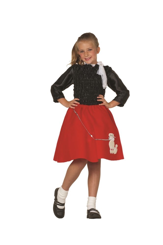 Picture of Red Poodle Skirt Child Costume