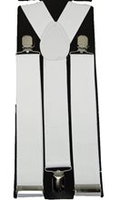 Picture of White Wide Suspenders