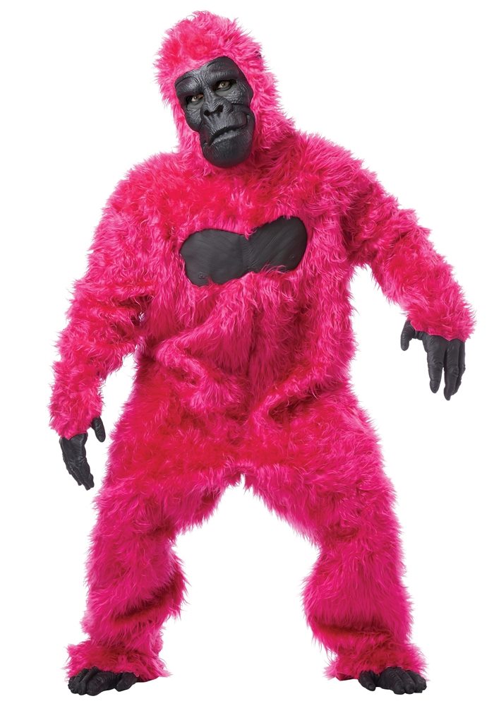 Picture of Pink Furry Gorilla Adult Mens Costume