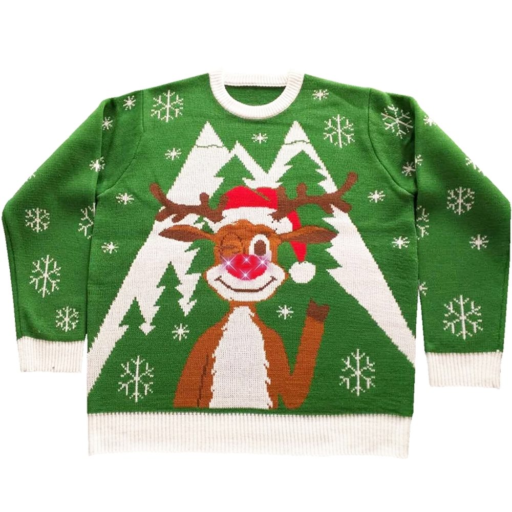 Picture of Turn Me On Reindeer Adult Ugly Christmas Sweater
