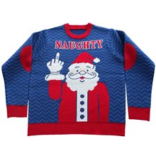Picture of Naughty Santa Adult Ugly Christmas Sweater