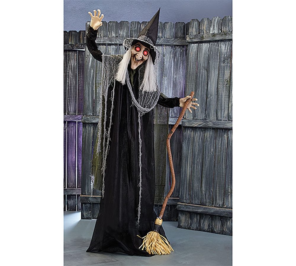 Picture of Life-Sized Maggy Spooky-Eyed Witch Animated Prop