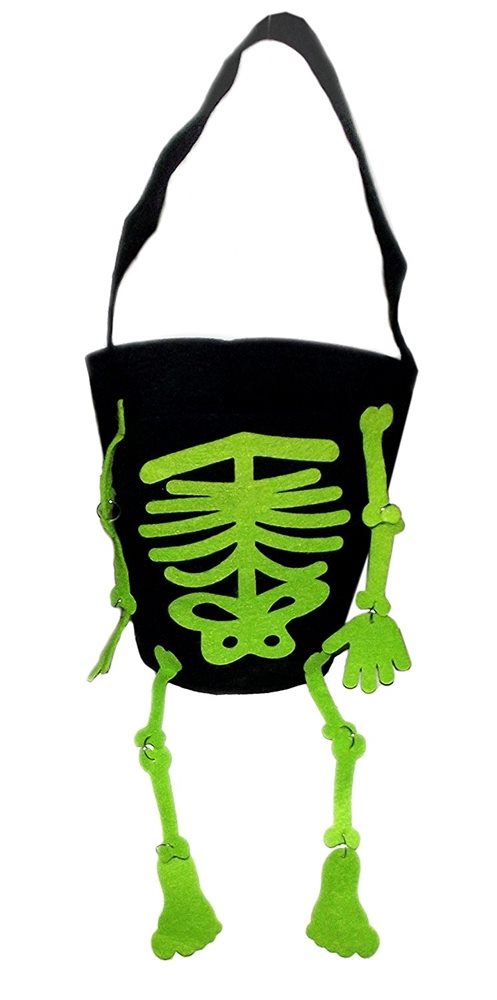 Picture of Green Dangly Feet Skeleton Basket