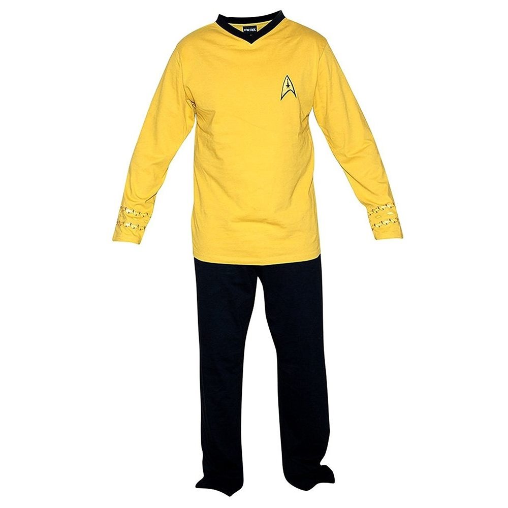 Picture of Star Trek Yellow Captain Kirk Adult Mens Onesie