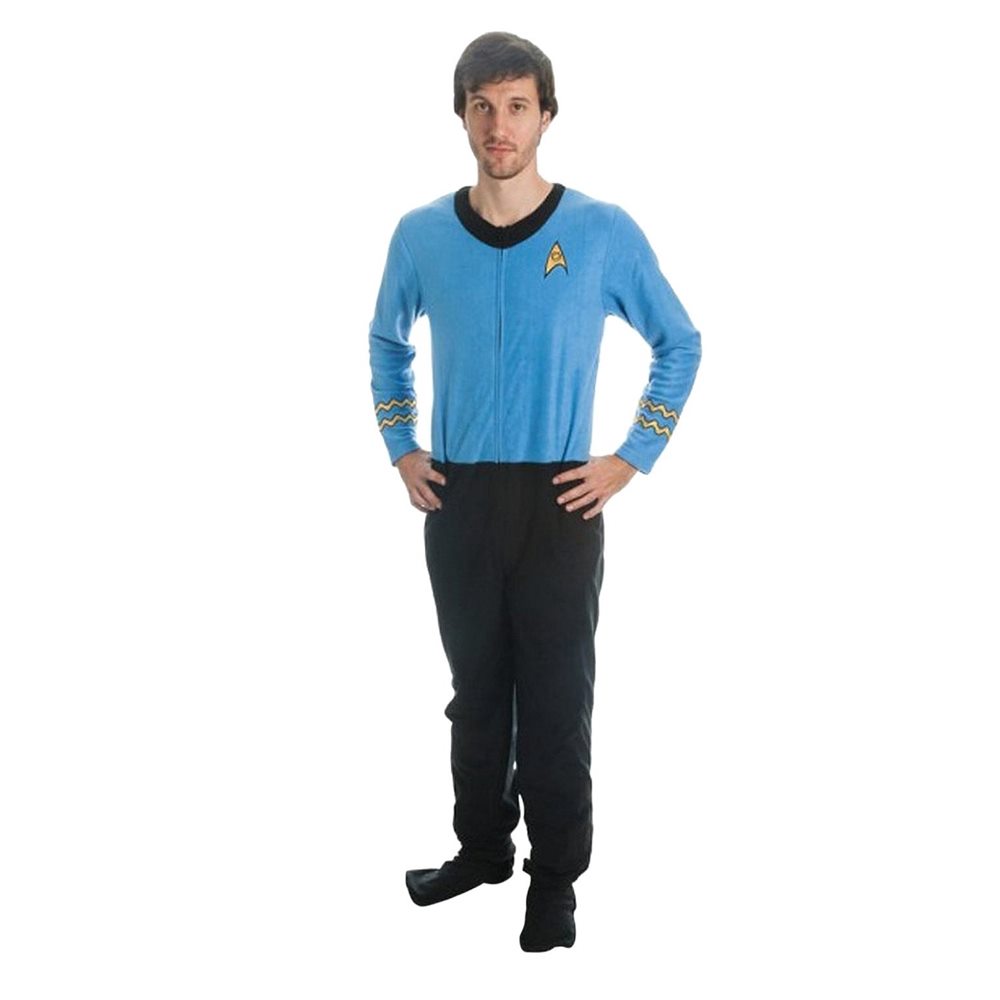 Picture of Star Trek Blue Spock Adult Mens Onesie