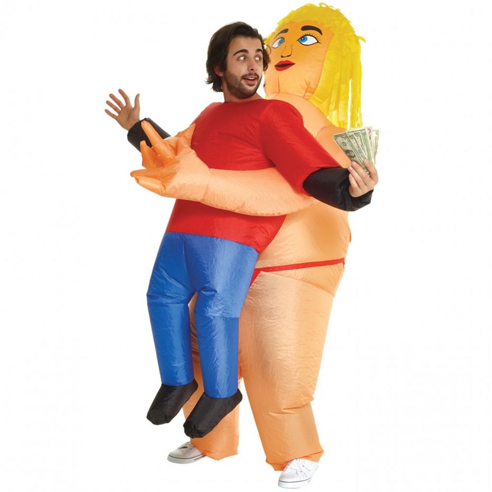 Pick Me Up Fat Stripper Inflatable Adult Unisex Costume