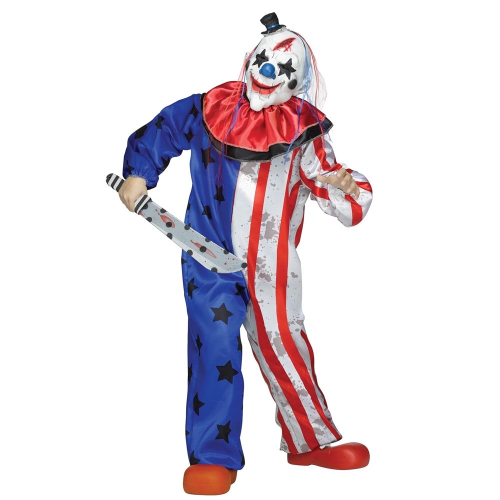 Picture of Stars & Stripes Evil Clown Child Costume
