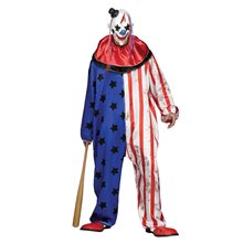 Picture of Stars & Striped Evil Clown Adult Mens Costume